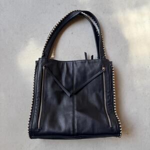 Max Studio  Black Studded Shoulder Bag